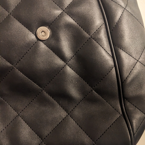 Black PU leather backpack - Picture 4 of 4